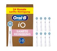 Oral-B Testine di Ricambio iO Gentle Care Bianche, Testine Rotonde Originali per Gengive Sensibili, Setole angolate per rimuovere la placca 8 Testine