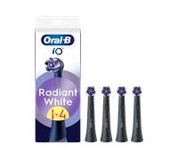 Oral-B iO Radiant White testine di ricambio per spazzolino con fibre sbiancanti Black 4 pz