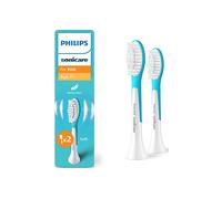 PHILIPS Sonicare for Kids, testine di ricambio originali per i bambini dai 7 anni in su, confezione da 2, HX6042/90, Nuovo, 2 Testine