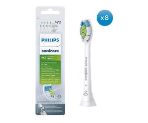TESTINE PER SPAZZOLINO PHILIPS HX6068/12 - compatibile con Sonicare, confezione da 8, W2 Optimal White