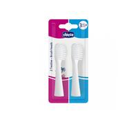 CHICCO Testine di Ricambio per Spazzola Dentata Elettrica Set da 2 Pezzi colore Bianco