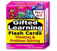 TestingMom.com Schede flash di apprendimento dotate - Pensiero e risoluzione dei problemi per pre-K - Scuola materna - Pratica giocattolo educativa dotata e di talento per test CogAT, test Iowa, NNAT