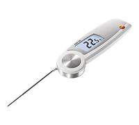 Testo 0563 0104 104 - Termometro richiudibile, impermeabile i protezione IP65, Auto-Hold, display illuminato, giunto robusto in metallo con misuratore stabile