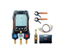 Testo 550s Kit I distributore digitale alimentato da app, 2 termometri Testo 115i, 1 misuratore Testo 552i Micron e un set di 3 tubi I per sistemi HVAC - con Bluetooth, nero