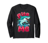 Testo Bite Me del predatore dell'Oceano del Fumetto Maglia a Manica