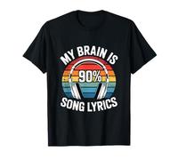 Testo Canzone Brain Is 90% Music Teacher Retro Sunset Maglietta