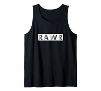 Testo che dice Rawr Bold Rawr Espressione di sé senza paura Canotta