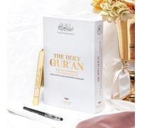 Testo del Corano sfumato con traccia completa e segnalibro, libro ideale per scrivere e imparare il testo del Corano, carta da ricalco scrivibile Corano, regalo perfetto per Ramadan, Eid, Umrah per