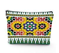 Testo della Costituzione, borse per il trucco in lino da donna, vintage Constitution America 4 luglio, borsa cosmetica da viaggio impermeabile, borsa per trucco per borsa, marrone, 17,8 x 22,9 cm,