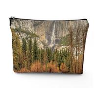 Testo della Costituzione, borse per il trucco in lino da donna, vintage Constitution America 4 luglio, borsa cosmetica da viaggio impermeabile, borsa per trucco per borsa, marrone, 17,8 x 22,9 cm,