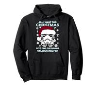 Testo di Star Wars Trooper Trova i droidi per Natale Felpa con Cappuccio