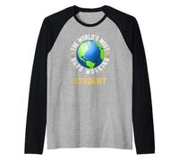 Testo Divertente Che Dice Lo Studente più Duro del Mondo Maglia con Maniche Raglan