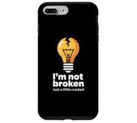 Testo divertente Memes Funny I'm Not Broken Just A Little Cracked Custodia per iPhone 7 Plus/8 Plus