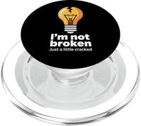 Testo divertente Memes Funny I'm Not Broken Just A Little Cracked PopSockets PopGrip per MagSafe