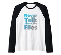 Testo Divertente Storia da Incubo Divertente Non Parlare mai dei File Maglia con Maniche Raglan