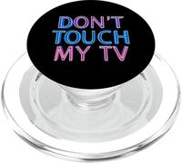 Testo divertente umorismo citazione TV divertente proprietari di TV non toccare la mia TV PopSockets PopGrip per MagSafe