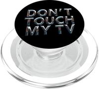 Testo divertente umorismo citazione TV divertente proprietari di TV non toccare la mia TV PopSockets PopGrip per MagSafe