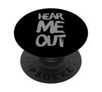 Testo divertente umorismo divertente per le persone Citazioni divertenti Ascoltami fuori PopSockets PopGrip Adesivo