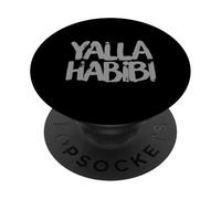 Testo divertente Yalla Habibi significa andiamo il mio amore arabo Habibi PopSockets PopGrip Adesivo