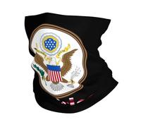 Testo Emblema Nazionale America Unisex Fascia per Capelli Traspirante Passamontagna Antivento Sciarpa al Collo per Arrampicata Yoga Pesca