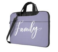 Testo Famiglia Su Pallido Viola Chiaro Borsa Del Computer Portatile 15.6 Pollice Borse Del Computer Imbottito Della Copertura Del Manicotto