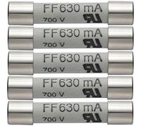 testo fusibili di ricambio 630 mA / 600 V