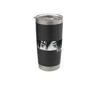 Testo giapponese anime con occhi azzurri opere d'arte minimalista Manga Bicchiere termico in acciaio inox doppia parete