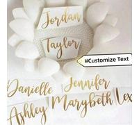 Testo personalizzato con glitter, adesivi con parole, etichette con lettere, nome personalizzato, parole decorative per matrimonio, adesivi per cartelli di matrimonio, adesivi con etichetta nome perso