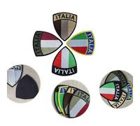 Testo personalizzato con stemma bandiera italia Patch termoadesiva ricamata con gancio