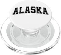 Testo retrò stile vintage nero Alaska PopSockets PopGrip per MagSafe