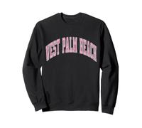 Testo rosa in stile college di West Palm Beach Florida FL Felpa
