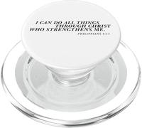 Testo tipografico cristiano Posso fare tutte le cose attraverso Cristo PopSockets PopGrip per MagSafe