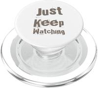 Testo umoristico divertente divertente per le persone divertente solo continuare a guardare PopSockets PopGrip per MagSafe