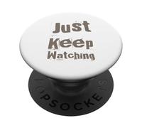 Testo umoristico divertente divertente per le persone divertente solo continuare a guardare PopSockets PopGrip Adesivo