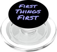 Testo umoristico divertente divertente per le persone divertenti prime cose prima PopSockets PopGrip per MagSafe