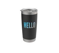 Testo umoristico divertente divertente per le persone parole singole divertenti Ciao Bicchiere termico in acciaio inox doppia parete