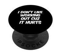 Testo umoristico divertente Non mi piace lavorare fuori perché fa male PopSockets PopGrip Adesivo