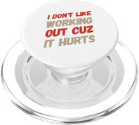Testo umoristico divertente Non mi piace lavorare fuori perché fa male PopSockets PopGrip per MagSafe
