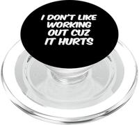 Testo umoristico divertente Non mi piace lavorare fuori perché fa male PopSockets PopGrip per MagSafe