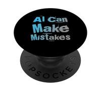 Testo umoristico divertente per le persone Divertente IA può commettere errori PopSockets PopGrip Adesivo