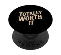 Testo umoristico divertente per le persone divertente ne vale la pena PopSockets PopGrip Adesivo