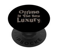 Testo umoristico divertente per le persone Divertente offline è il prossimo lusso PopSockets PopGrip Adesivo