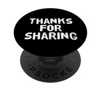 Testo umoristico divertente per persone divertente grazie per la condivisione PopSockets PopGrip Adesivo