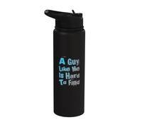 Testo umoristico divertente Persone divertenti Un ragazzo come me è difficile da trovare Stainless Steel Insulated Water Bottle