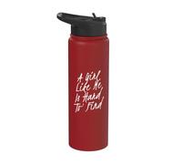 Testo umoristico divertente Persone divertenti Una ragazza come me è difficile da trovare Stainless Steel Insulated Water Bottle