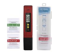 TETEOM Misuratore PH Misuratore PH 0,01 ad Alta precisione for Tester della qualità dell'Acqua con intervallo di misurazione 0-14 Adatto alla Piscina dell'acquario(Rot)