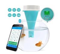 TETEOM Misuratore PH Rilevatore di monitoraggio della qualità Acqua della Piscina 6 in 1 PH EC Display remoto della Temperatura TDS Viewin Test del Cloro Retroilluminazione LCD