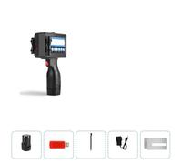 TETEOM Stampante Palmare Portatile, Stampante a getto d'inchiostro portatile da 12,7 mm con inchiostro ad asciugatura rapida for testo, codice a barre QR, numero di lotto, logo(Link)