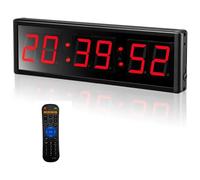 TETEOM Timer Palestra, 2.3 Pollici LED Palestra Timer intervallo Timer Conto alla rovescia Orologio da Parete Timer Fitness cronometro for Palestra Domestica Orologio in Tempo Reale Fitness