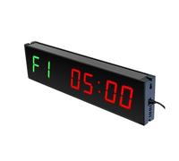 TETEOM Timer Palestra, LED Timer a intervalli Montato a Parete Timer Digitale Telecomando Senza Fili in Lega di Alluminio con Gancio Adesivo for allenamenti da Competizione
